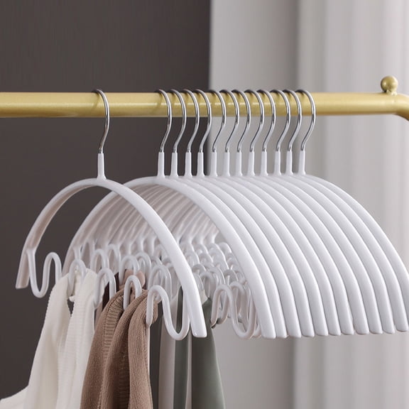 IBASETOY 5Pcs White Bra Holder Hangers for Closet Sturdy Clothes Storage and Tank Tops Organizer