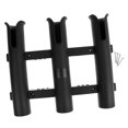 thumbnail image 3 of Soporte para cañas de pescar de 3 tubos, organizador de soporte para 3 cañas. negro5, 3 of 5