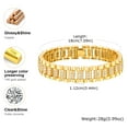 thumbnail image 7 of 14k Gold Plated Bracelets for Women Cubic Zircon Womens Tennis Bracelet, Non Tarnish Trendy Link Chain Bracelets Jewelry Gifts for Mom Wife Girlfriend, Tennis, 7 of 7