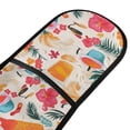 thumbnail image 2 of Dailycode Double Sided Oven Mitt with Loop Heat Resistant Kitchen Long Potholders 7" x 35" Bird Flower Leaf Cake, 2 of 6