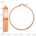 thumbnail image 2 of Stainless Steel Polished Rose Ip Plated 9mm Hoop Earrings 52x50mm Wide 9mm Thick Hoop Earring for Women, 2 of 2