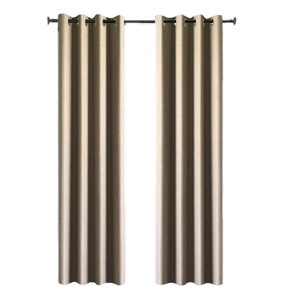 Better Homes & Gardens Solid Herringbone Blackout Curtain Panel, 1 Panel, Brown, 50" W x 108” L