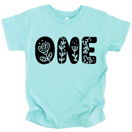 

One Floral Numbers Ages 1-7 Girl s 1st Birthday Shirt Chill Shirt 12 Months