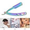 thumbnail image 3 of Stainless Steel Razor Straight Edge Shaving Razor Folding Barber Razor Hair Eyebrow Beard Shaver Shaving, 3 of 8