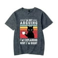 thumbnail image 4 of Black Cat I’m Not Arguing Graphic T Shirts Funny Cat Coffee Tshirts Oversize T-shirt Fashion Harajuku T-shirts Men Brand T-shirt, 4 of 6