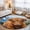 Brown, variant on Rustic Brown Cow Washable Area Rug 2 x 3 ft Farmhouse Animal Mountain Flowers Nature Soft Non Slip Rugs Stain Repellent Indoor Felt Carpet for Living Dining Room Bedroom Home Office