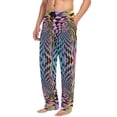 thumbnail image 2 of FORMRS Mens Pajama Pants with Pockets Sleepwear Lounge Bottoms Sizes S-2XL, Pink Wavy Plaid, 2 of 7