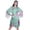 Aquamarine, variant on Printed Womens Kimono Sleeve Robes Satin Silk Getting Ready Bridal Robe Coverup