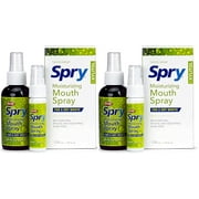 Spry Xylitol Moisturizing Bad Breath Mouth Spray, Bad Breath Treatment Oral Breath Spray with Natural Spearmint, 4.5 fl.oz (Pack of 2)