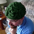 thumbnail image 2 of Hat for Women Mens Hats Solid Color Spoof Fun Brain Hat Hand Knitted Multi Color Fashionable Casual Brain Hat, 2 of 4