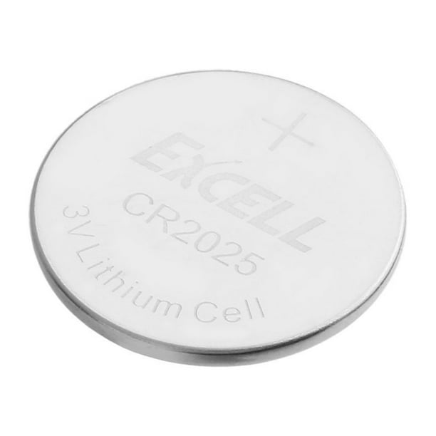 EXCELL 5 pièces 3V CR2025 Lithium pile bouton pile pour balance  électronique clé de voiture télécommande caculateur dictionnaire 