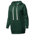 thumbnail image 2 of A2Y Women's Relax Fit Long Sleeve Kangaroo Pockets Hoodie Sweatshirts Huntergreen S, 2 of 6