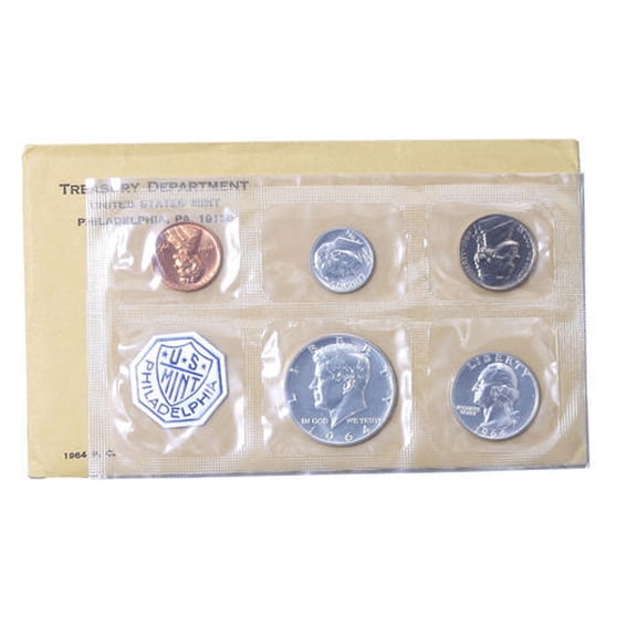 1964 Silver Proof Set – 5 Coins – Original Government Packaging