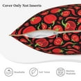 thumbnail image 5 of Xecao Tomatoes And Chili Print Soft Velvet Decorative Throw Pillow Covers, Square Cushion Cases for Bed, Sofa, Living Room, Car, and Indoor Outdoor Use-16"x16", 5 of 8