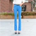 thumbnail image 4 of White Mid Waist Skinny Flare Jeans Women Casual Candy Color Office Denim Pants Korean Classic Stretch Kot Pantolon Slim Vaqueros, 4 of 7
