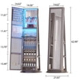 thumbnail image 2 of Aukfa 360° Swivel Jewelry Armoire,LED Jewelry Organizer Stand with Full Length Mirror,Gray, 2 of 8