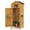 Natural, variant on Costway Outdoor Lockable Wooden Storage Shed with Shelves, 71"x29.5"x20", Natural