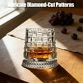 thumbnail image 4 of 360 Degree Rotating Whiskey Glass, Spinning Whiskey Glasses, Spinning Cocktail Glass with Stable Decoupled Base, Old Fashioned Crystal Cut Drinking Glassware for Husband Father (Style E)（XX）, 4 of 7