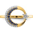 thumbnail image 4 of 14K Yellow Gold Polished Sapphire And Diamond Moon W/Star Ringsize 7 - Jbsp, 4 of 5