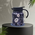 thumbnail image 1 of Vintage Floral Pattern Tea 2025 New Tea Pot Tea Built In Infuser 35 Oz Stainless Steel Floral Pattern Tea Pot Tea With Infuser Long Insulation Vacuum Mug Glass Porcelain Coffee Mugs Large Tumbler Cups, 1 of 3