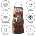 thumbnail image 6 of Easygdp Fluffy Alpaca Mountain Meadow Apron Waterdrop Resistant with 2 Pockets,Oil Resistant Cooking Kitchen Chef Apron for Women Men, 6 of 7