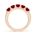 thumbnail image 2 of Angara Natural 2.2 Ct. Ruby Non Eternity Wedding Band in 14K Rose Gold for Women (Ring Size: 6.5), 2 of 12