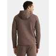 thumbnail image 3 of Athletic Works Men's and Big & Tall Fusion Double Knit Full Zip Hooded Sweatshirt Jacket, Sizes S-5XL, 3 of 5