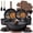 24 Pcs Black, variant on Carote 24-Piece Nonstick Cookware Set, Pots and Pans Set with Detachable Handle, Induction Compatible, Oven & Dishwasher Safe, Black