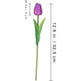 thumbnail image 2 of 20 Pcs Artificial Red Tulip Flowers Faux Tulip Stems PU Real Touch Tulips 13.7" Tall for Spring Easter Vase Wedding Bouquets Floral Arrangements Wreath Table Centerpiece Indoor Outdoor Decoration, 2 of 9
