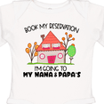 thumbnail image 4 of Inktastic Book my Reservation I'm Going To My Nana and Papa's- House Boys or Girls Long Sleeve Baby Bodysuit, 4 of 5