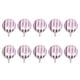 thumbnail image 1 of ColoMX 10pcs fiesta de fiesta decoración redonda de aluminio balón globo a rayas, 1 of 7