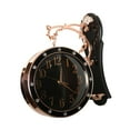 thumbnail image 5 of deevoka Double Side Wall Clock Hanging Station Clock for Indoor Outdoor black, 5 of 9