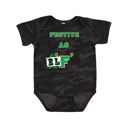 

Inktastic Festive as Elf! Gift Baby Boy or Baby Girl Bodysuit
