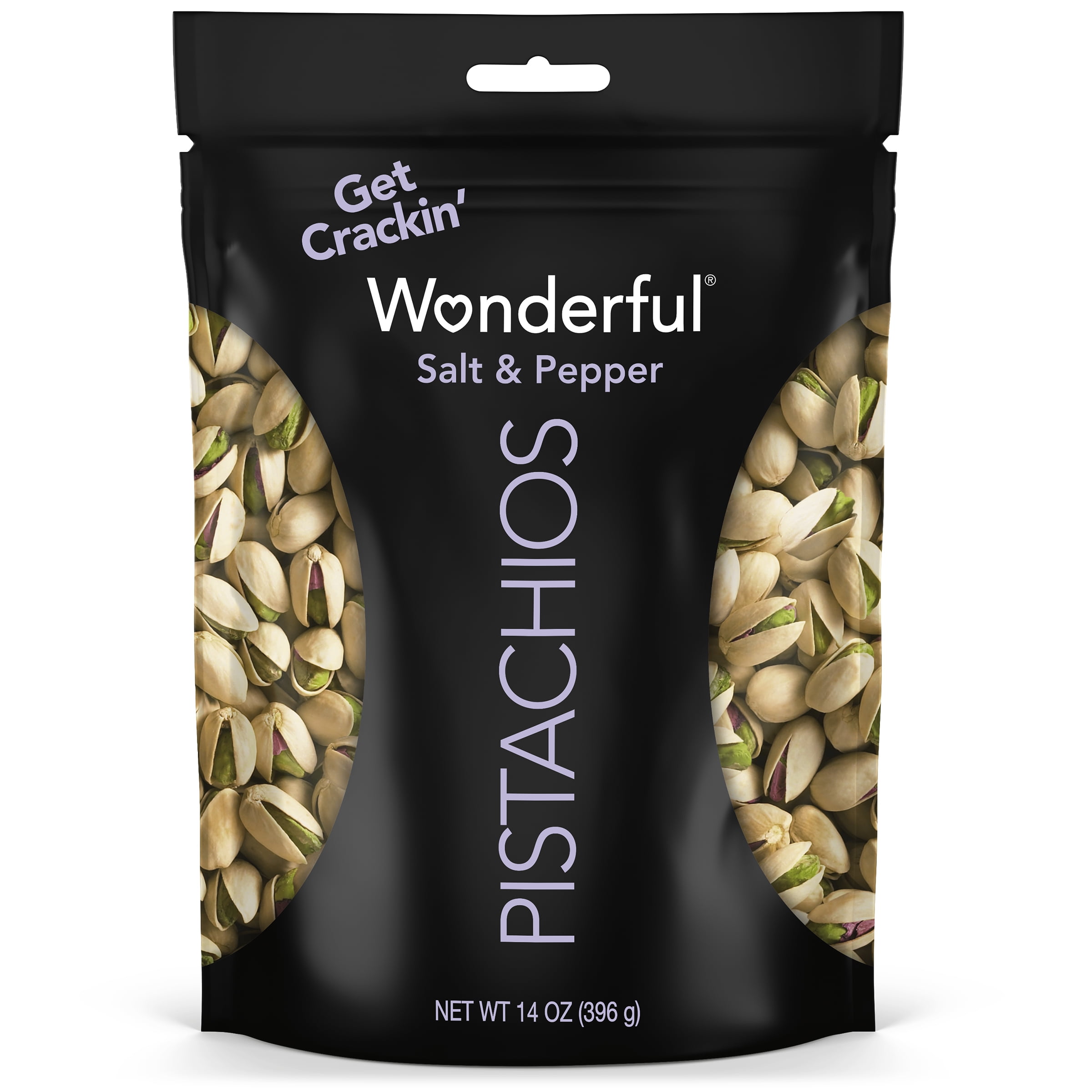 (5 pack) Wonderful Pistachios In-Shell Salt & Pepper Nuts, 14 Ounce Bag