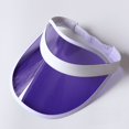 thumbnail image 4 of Summer unisex outdoor transparent plastic advertising Hat sun hat PVC empty top hat, 4 of 6