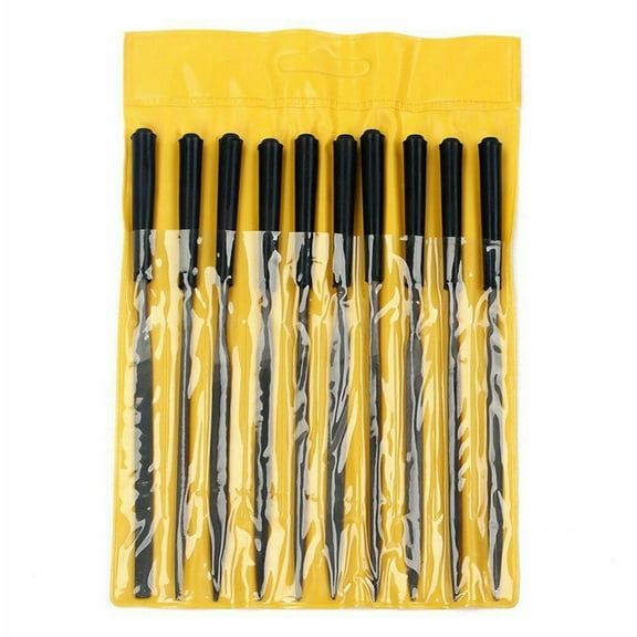 10-Piece Guitar Fret Nut File Set - Professional Luthier Tools for Stringed Instrument Repair and Polishing