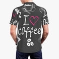 thumbnail image 4 of Daiia I Love Coffee Pattern Men’s Polo Shirts,Solid Deck Shirt,Classic Fit, Breathable Cotton Polo for Casual and Sport Wear-4X-Large, 4 of 9