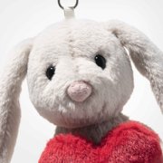 Steiff Hoppie Rabbit Keyring with Love