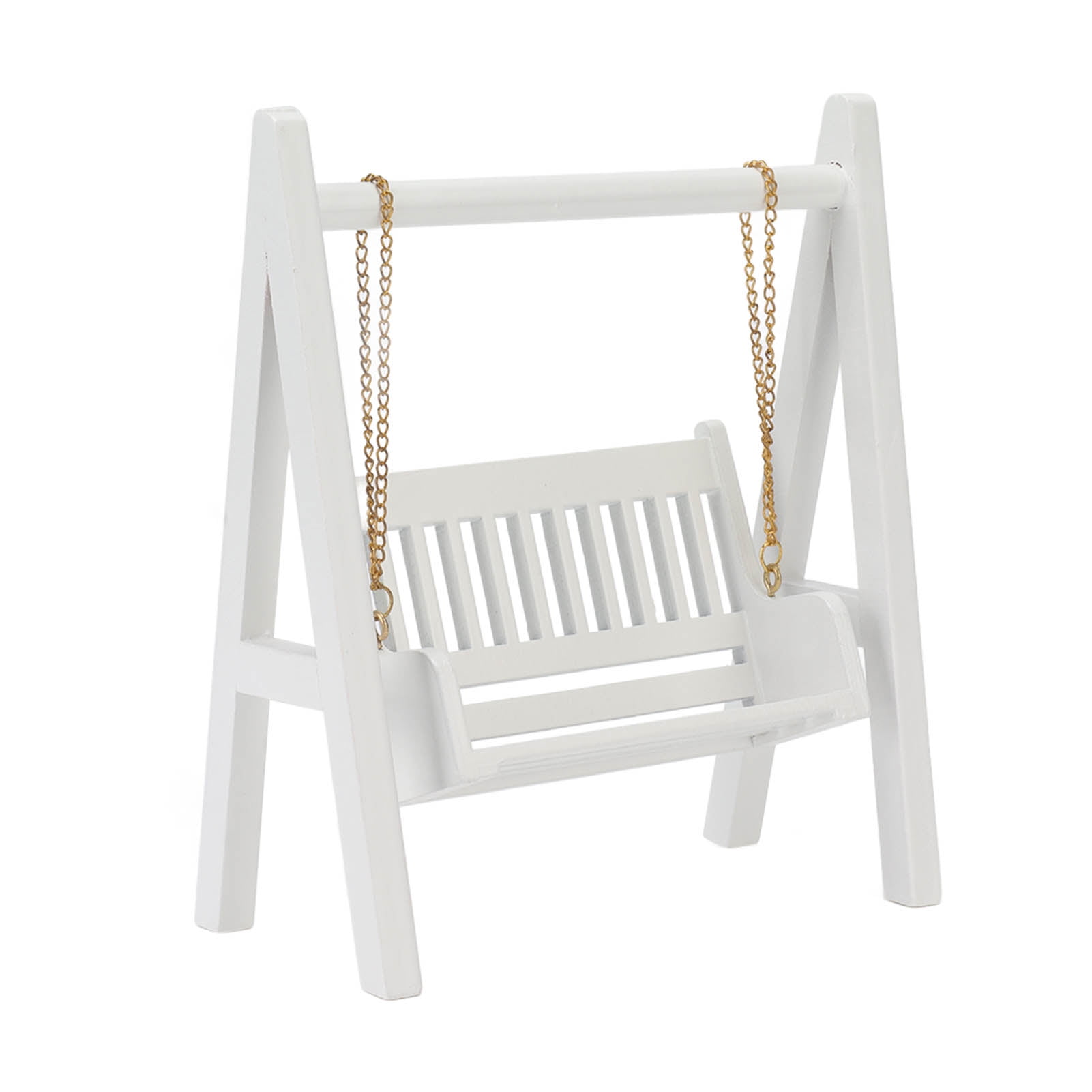 Dollhouse Swing, Dollhouse Miniature Porch Swing Glazed Exquisite Vivid