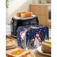 thumbnail image 5 of Fsddascl Navy Blue Christmas Snowman Toaster Cover 2 Slice, Small Kitchen Appliance Covers, Xmas Tree Elk Balls Snowflake Toaster Oven Cover with Loop, Bread Machine Cover Polyester Dust Cover, 5 of 5