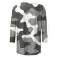 thumbnail image 4 of Royisotas Camo Womens Tops Casual Army Green 3/4 Sleeve Summer Shirts Loose Fit Blouse Crew Neck Tshirts Shirts, 4 of 5