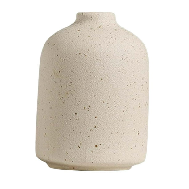 Jarrones de flores modernos, contenedor de flores secas, adorno de jarrón de cerámica bohemio para mesa 10cmx7cm