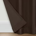 thumbnail image 3 of Eclipse Fresno Solid Color Room Darkening Rod Pocket Back Tab Window Curtain Panel, Brown, 52x95, 3 of 8