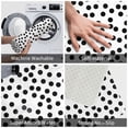 thumbnail image 4 of Bathroom Rugs Non Slip Washable - Black white Irregular polka dot Kitchen Mats for Floor, Area Rugs for Entryway Rugs Indoor, Laundry Bathroom Room Door Rug with Rubber Backing 20x31.5in, 4 of 8