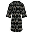 thumbnail image 6 of Arrow Chevron Symbol Black Arrows Womens Dress With Pockets Summer V Neck 3/4 Sleeve Dress Plus Size Loose Dress, 6 of 7
