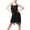 Noir, variante sur Alvivi Robe Vintage des Années 1920 pour Femme à Franges, Bretelles Spaghetti, Style Flapper à Pampilles, Robe de Cocktail pour Fête, Or S