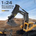 thumbnail image 2 of 1/24 6CH RC Excavator Toys Remote Control Engineering Car Electric Trucks, 2 of 10