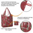 thumbnail image 4 of 5 Pack Foldable Shopping Bag,Red Christmas Tree and Snowflake Pattern Reusable Grocery Bags with Pockets,Large Reusable Tote Bags with Handles Waterproof & Lightweight, 4 of 6