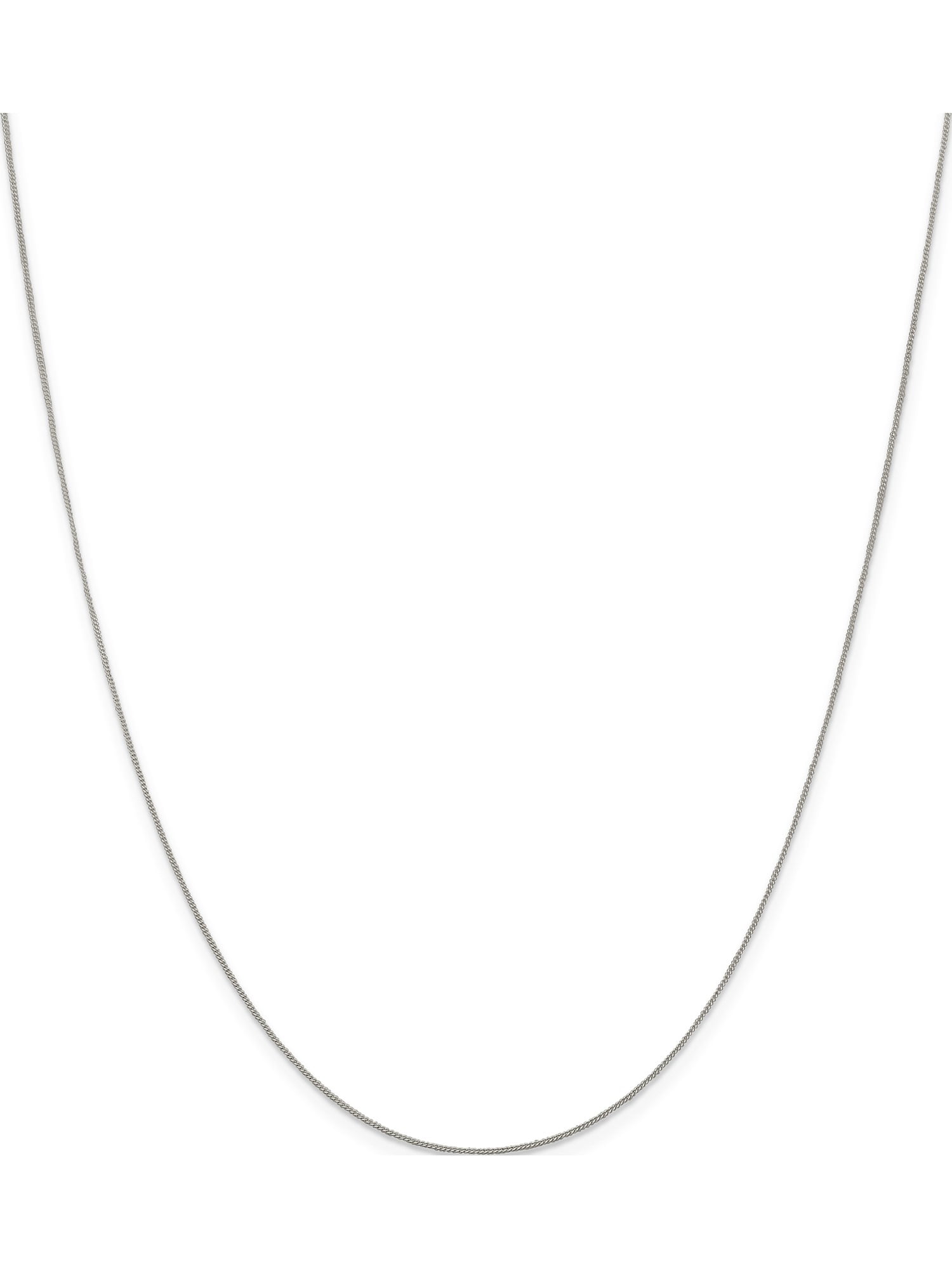 10K Sterling Silver Curb Chain Necklace Collection Mireval 14K