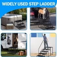PNGCNG RV Step Stool 3 Step Ladder Hot Tub Steps with Handrail Portable